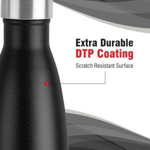 Cello Duro Swift Thermosteel Water Bottle, 1000ml, Black | 24 Hours Hot & Cold | Scratch Resistant (DTP Coating) | Rust & Leak Proof | Ideal for Office, Gym, Home, Kitchen, Hiking, Trekking, Travel Bottle