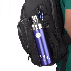 Cello Sleek Stainless Steel Double Walled Water Bottle, Hot and Cold, 600ml, Blue