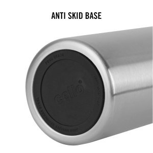 Cello Kent Sports Insulated Stainless Steel Water Bottle 550 ml, Silver | ISI Certified, Double Walled, Vacuum Insulated Thermosteel Bottle| 24 Hrs Hot & Cold Tea Coffee Water Bottle For Office Travel