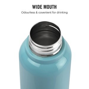 CELLO Puro Steel-X Benz Pro 900 | Leak Proof | Wide Mouth & Easy to Open | Insulated Inner Steel Outer Plastic Water Bottle | 900ml| Colour May Vary